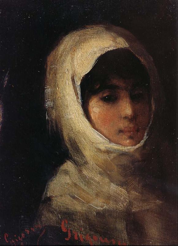 Nicolae Grigorescu Girl with White Veil China oil painting art